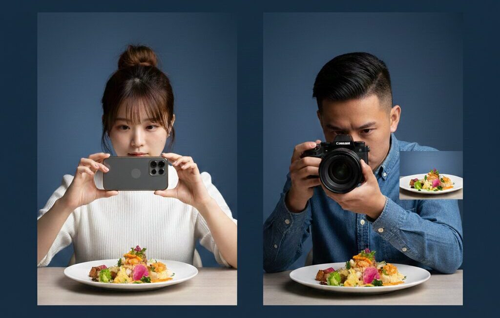 ミラーレスカメラとスマホの違い