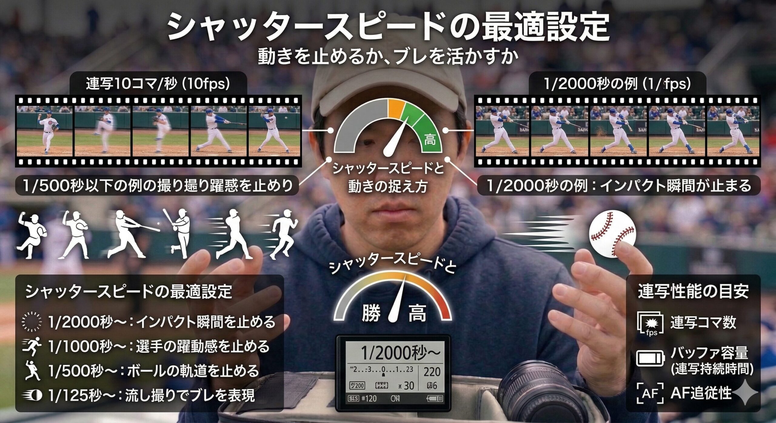 シャッタースピードの最適設定